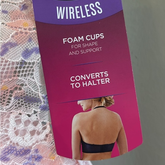 NWT Maidenform Pure Comfort Wire-Free multi-way Bralette, Daisy Floral - Picture 4 of 5